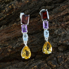 Renata multicolor Slim quarter Stud Earring