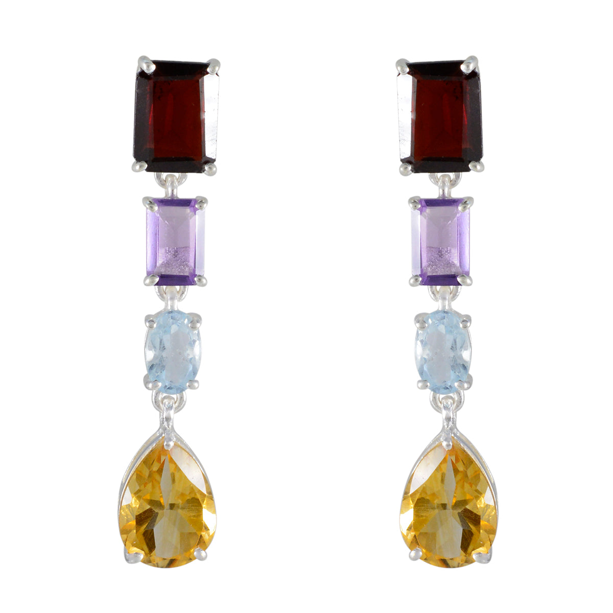 Renata multicolor Slim quarter Stud Earring Multi multicolor Stud