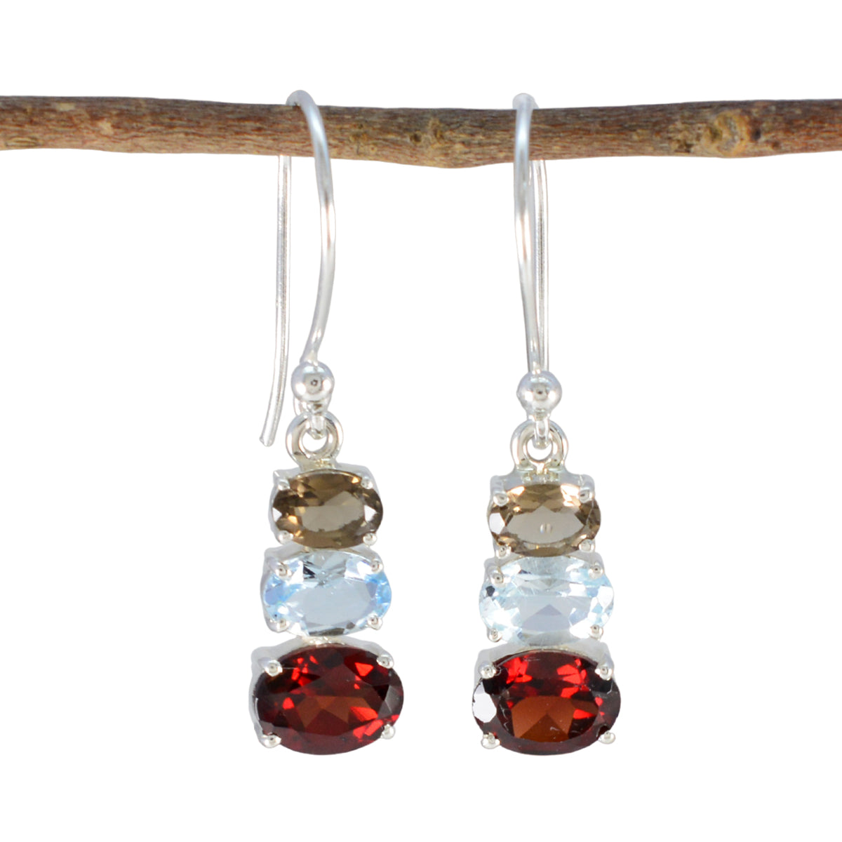 Teresa multicolor Dainty multiple Dangle Earring Multi multicolor Dangle