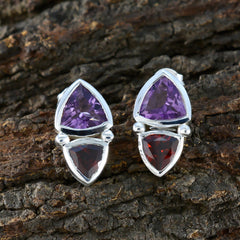 Aurora multicolor Slim Toi et Moi Stud Earring