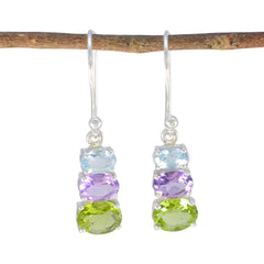 Tereza multicolor Dainty multiple Dangle Earring Multi multicolor Dangle