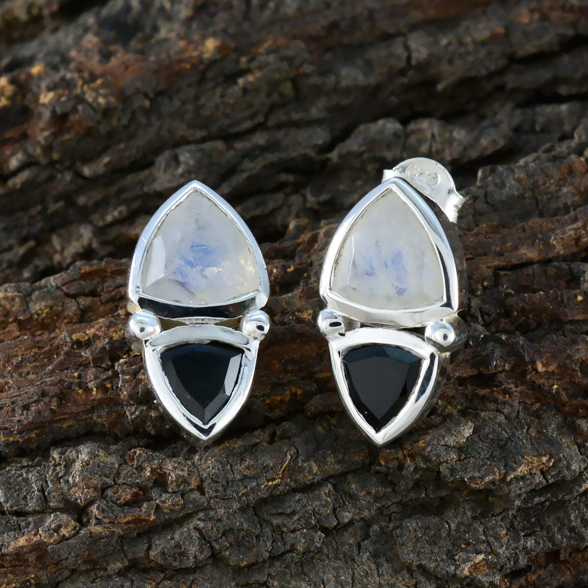 Autumn multicolor Slim Toi et Moi Stud Earring