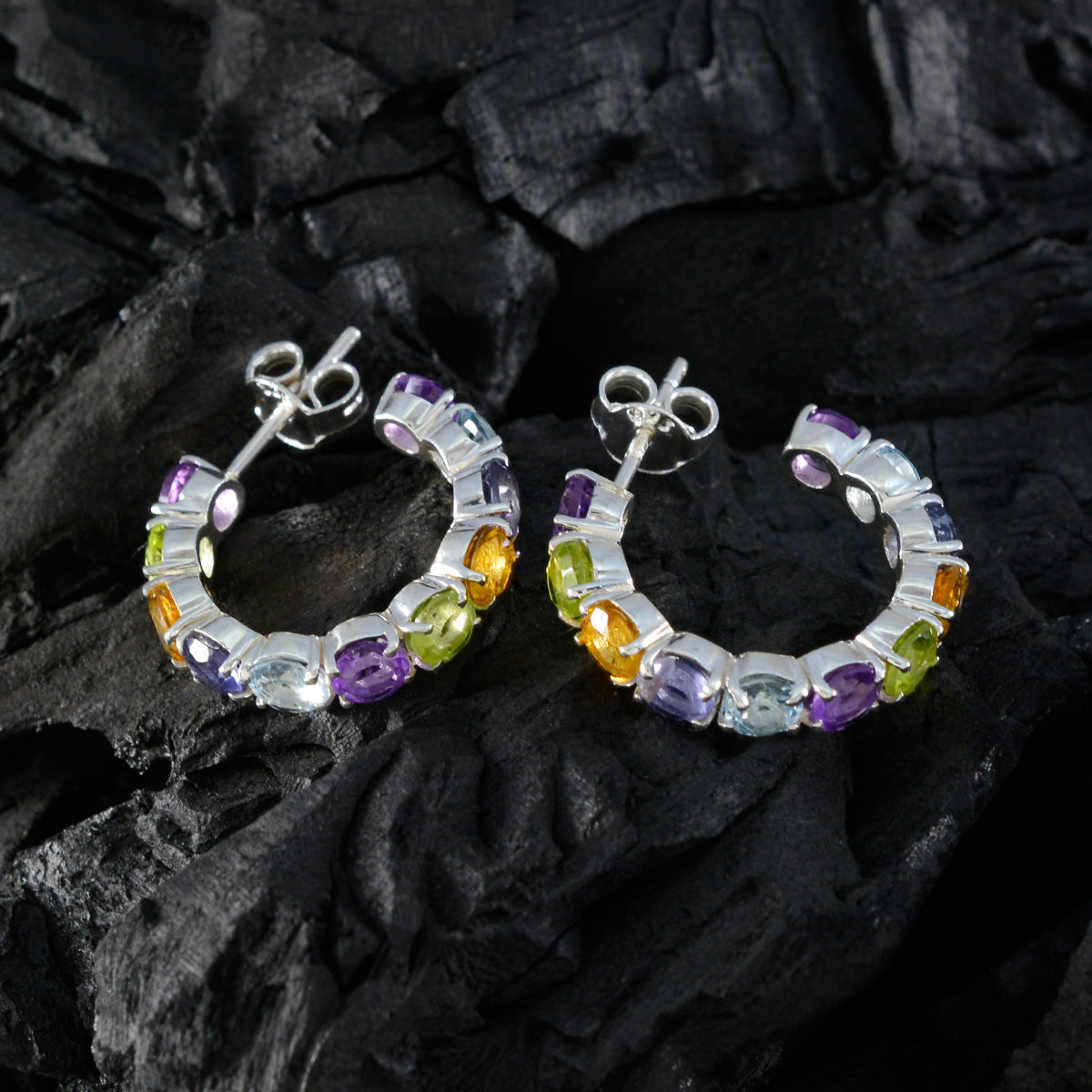 Riley multicolor Slim multiple Stud Earring