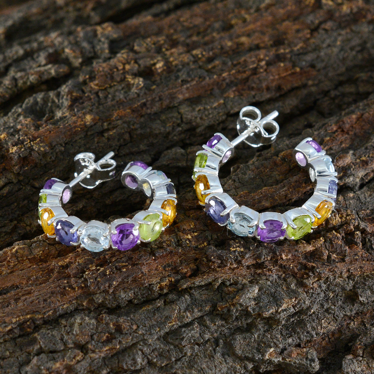 Riley multicolor Slim multiple Stud Earring