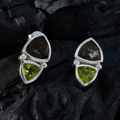 Sara multicolor Slim Toi et Moi Stud Earring