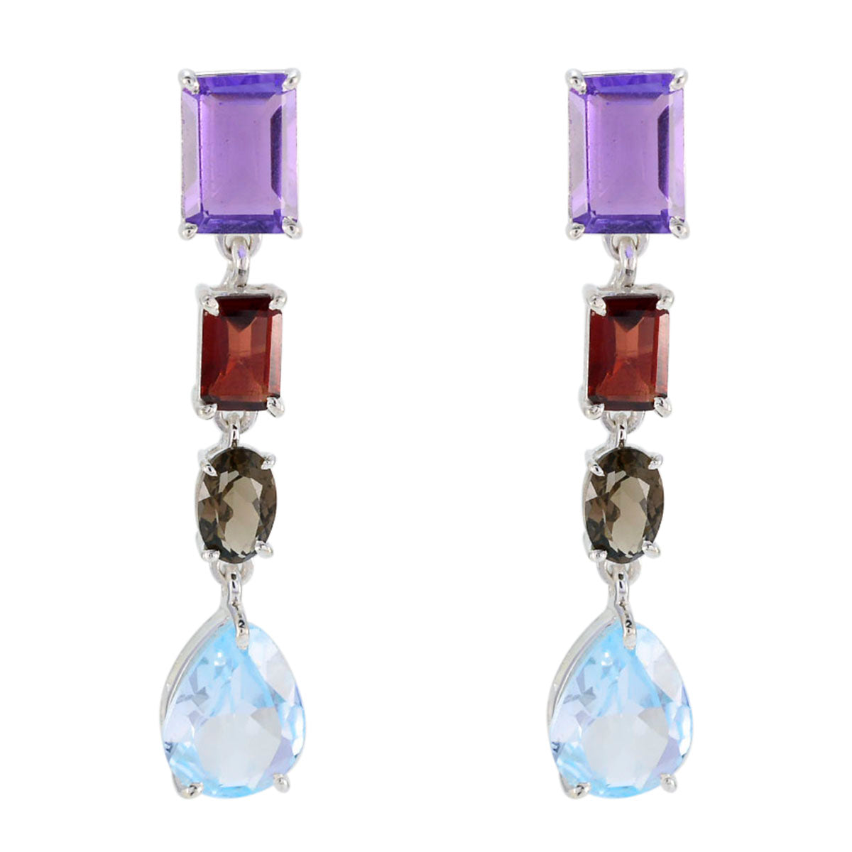 Lourdes multicolor Slim quarter Stud Earring Multi multicolor Stud