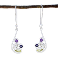 Victoria multicolor Dainty quarter Dangle Earring Multi multicolor Dangle
