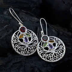 Katarina multicolor Edgy quarter Dangle Earring
