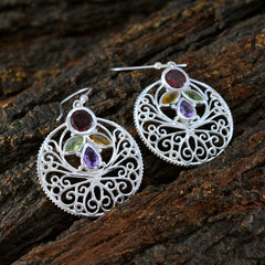 Katarina multicolor Edgy quarter Dangle Earring