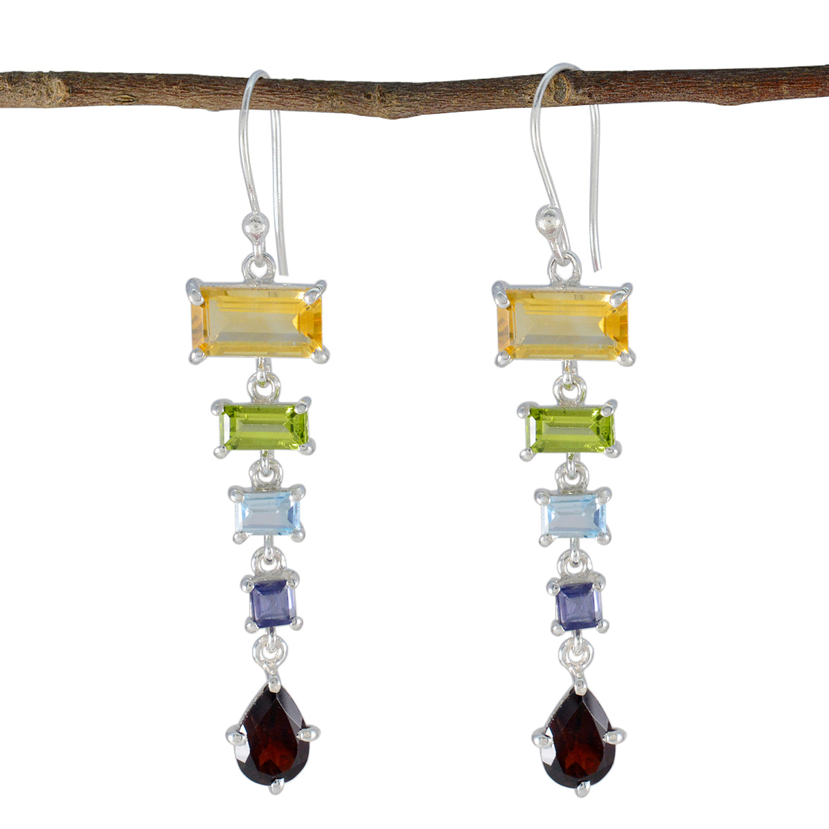 Penelope multicolor Edgy Penta Dangle Earring Multi multicolor Dangle
