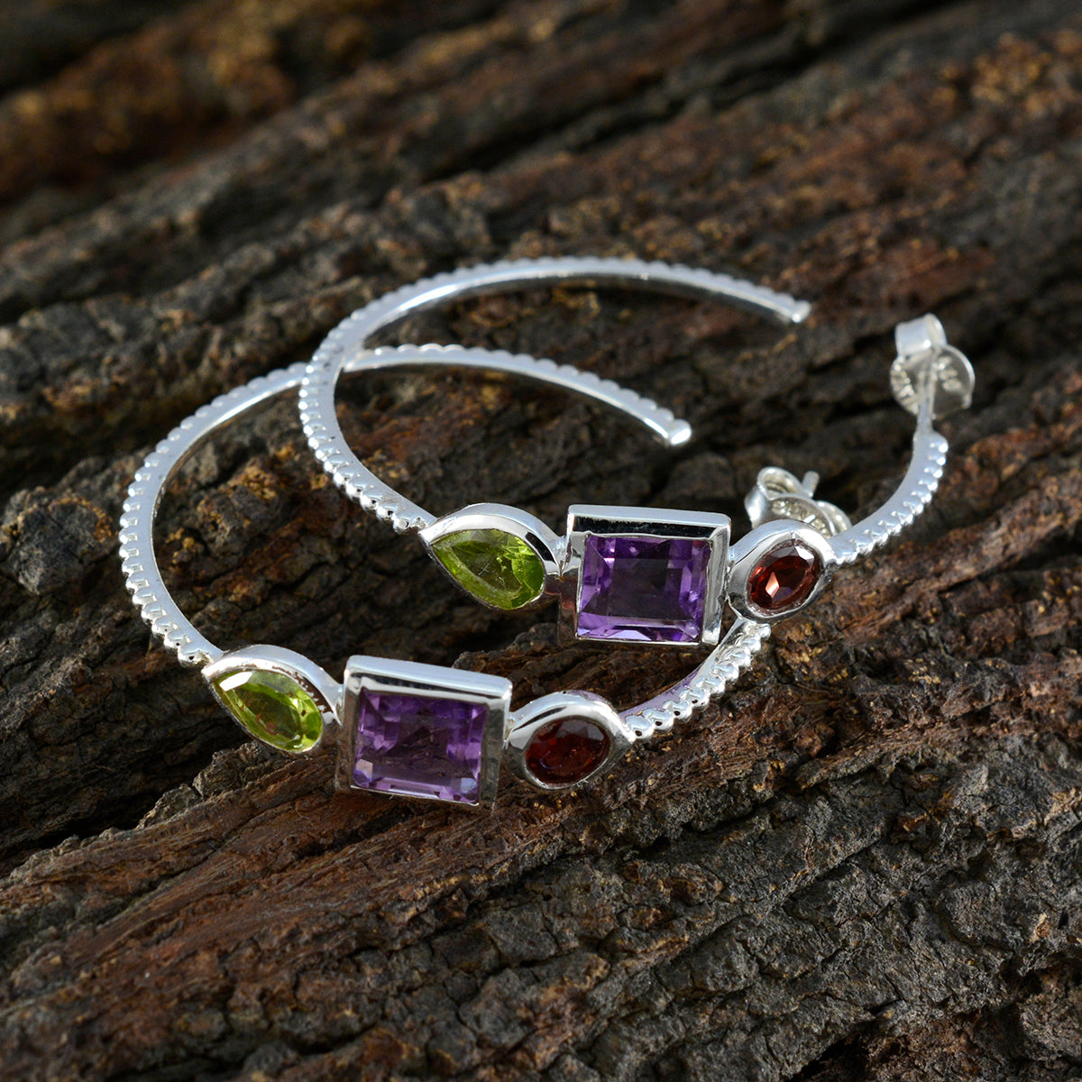 Hye jin multicolor Mid weight Trilogy Stud Earring