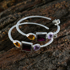 Jia multicolor Mid weight Trilogy Stud Earring