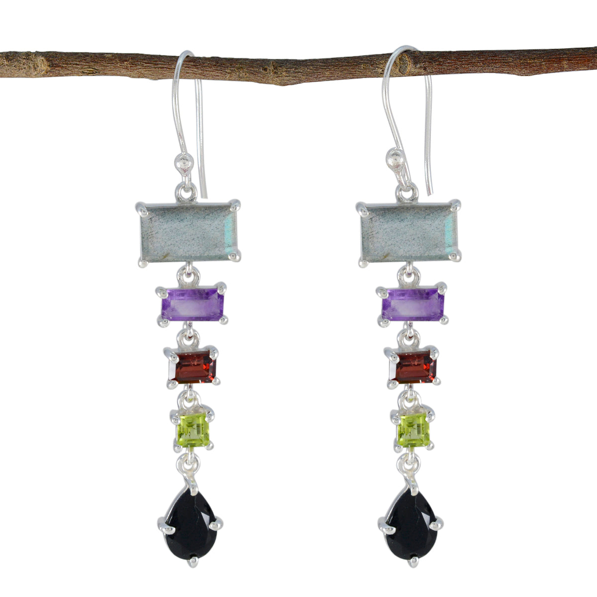 Sarah multicolor Edgy Penta Dangle Earring Multi multicolor Dangle