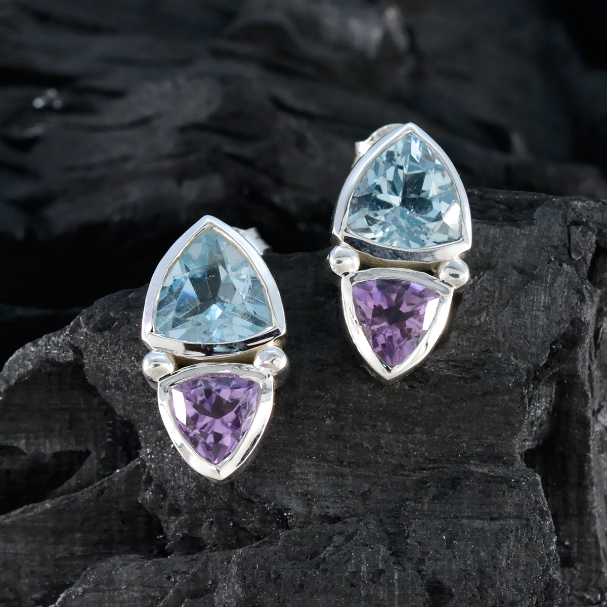 Camila multicolor Slim Toi et Moi Stud Earring