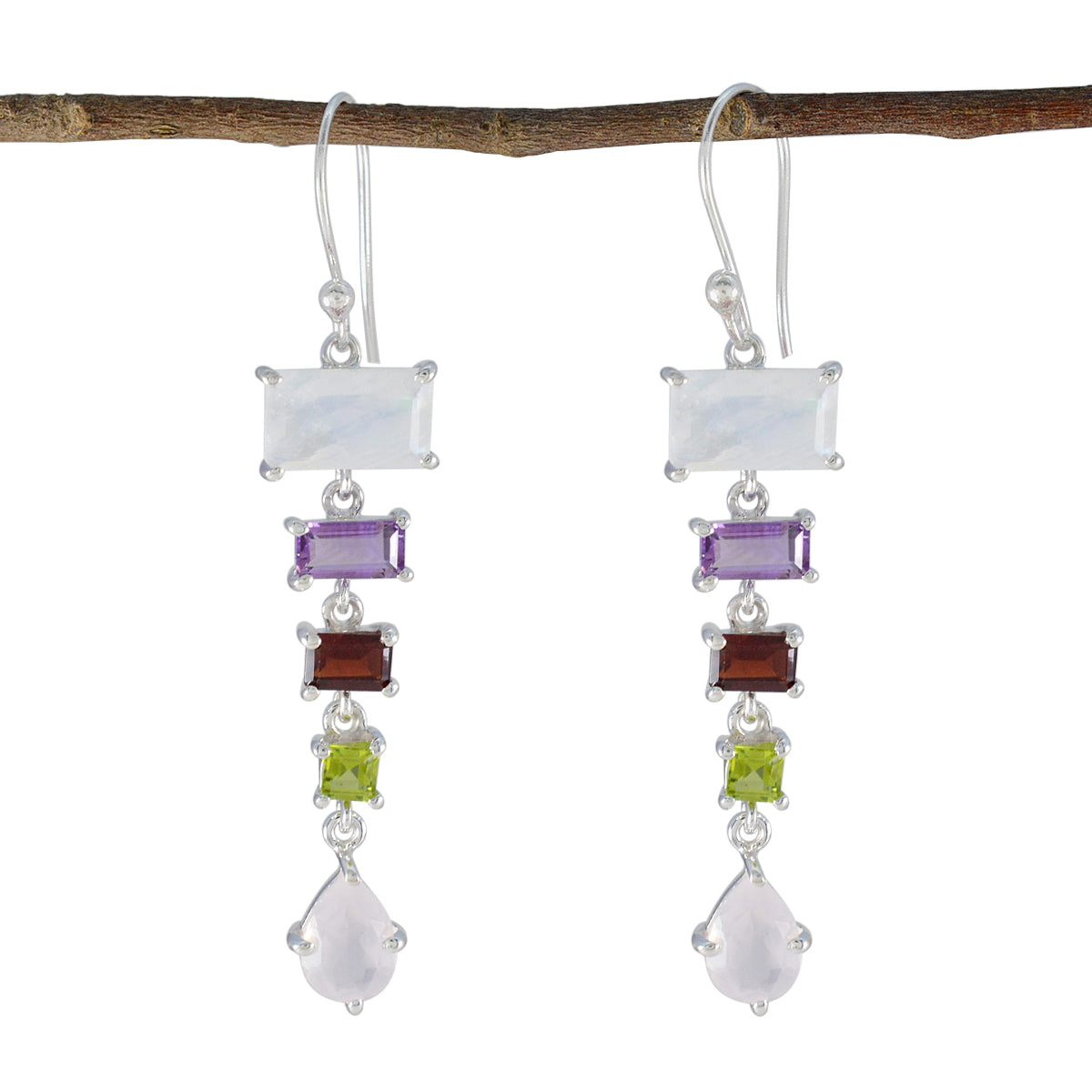 Savannah multicolor Edgy Penta Dangle Earring Multi multicolor Dangle