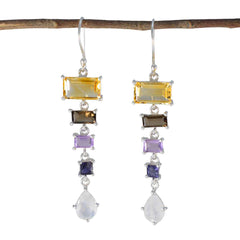 Skylar multicolor Edgy Penta Dangle Earring Multi multicolor Dangle