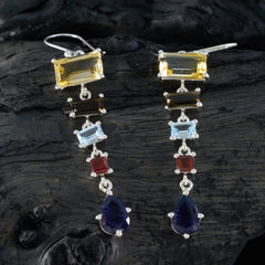 Sophia multicolor Edgy Penta Dangle Earring