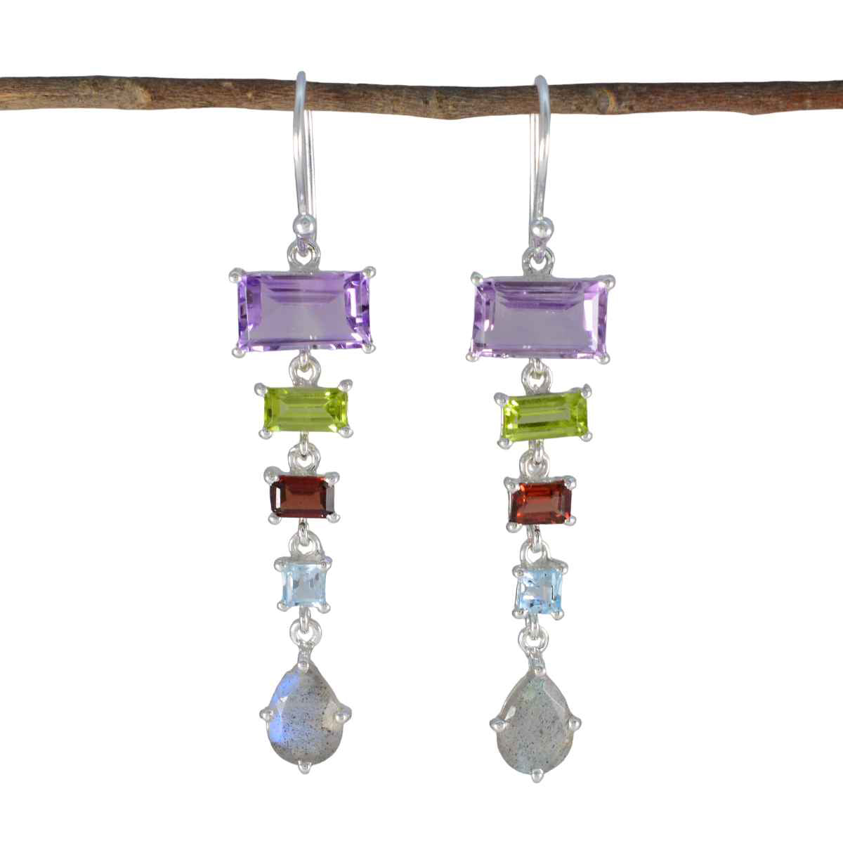 Stella multicolor Edgy Penta Dangle Earring Multi multicolor Dangle