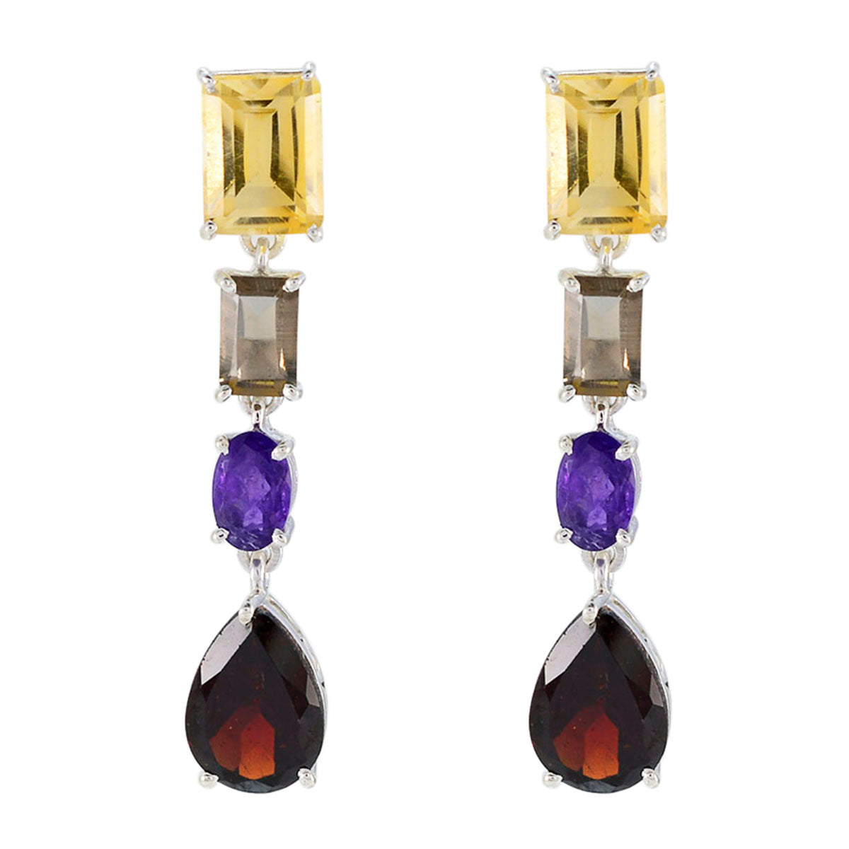 Lucia multicolor Slim quarter Stud Earring Multi multicolor Stud