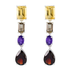 Lucia multicolor Slim quarter Stud Earring Multi multicolor Stud