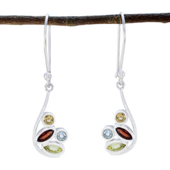 Aaliyah multicolor Dainty quarter Dangle Earring Multi multicolor Dangle