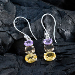 Violet multicolor Dainty multiple Dangle Earring