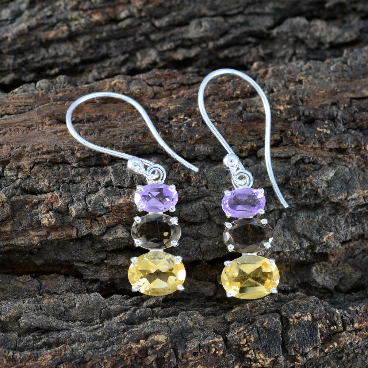 Violet multicolor Dainty multiple Dangle Earring