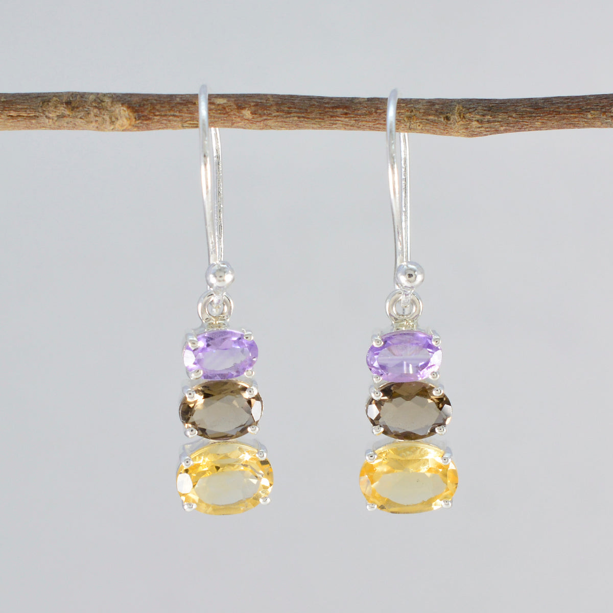 Violet multicolor Dainty multiple Dangle Earring