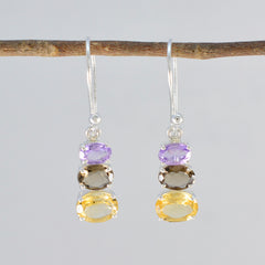 Violet multicolor Dainty multiple Dangle Earring