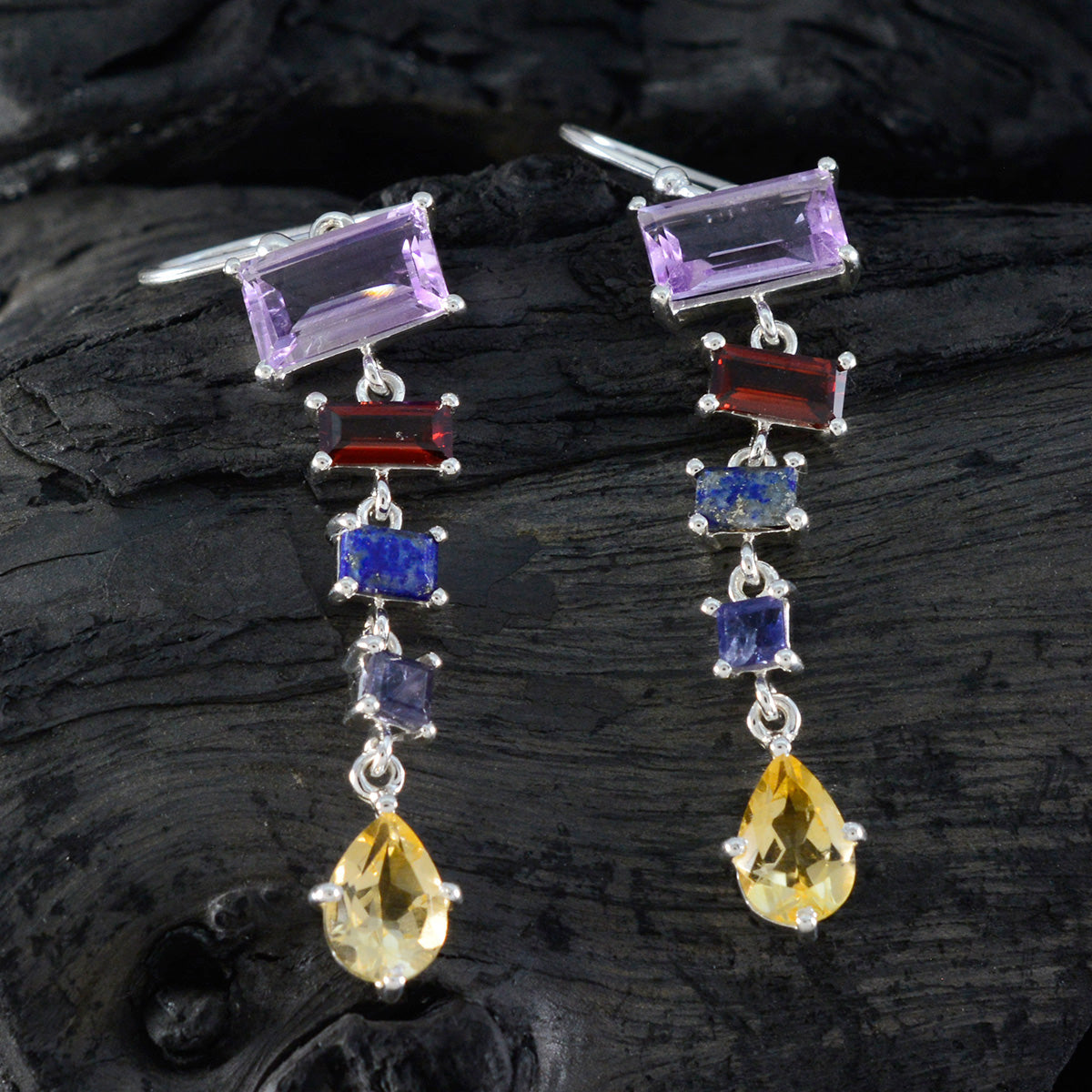 Tereza multicolor Edgy Penta Dangle Earring