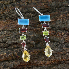 Victoria multicolor Edgy Penta Dangle Earring