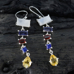 Violet multicolor Edgy Penta Dangle Earring