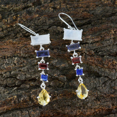 Violet multicolor Edgy Penta Dangle Earring