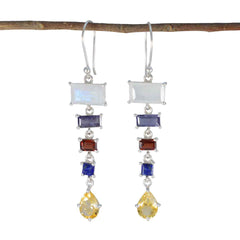 Violet multicolor Edgy Penta Dangle Earring Multi multicolor Dangle