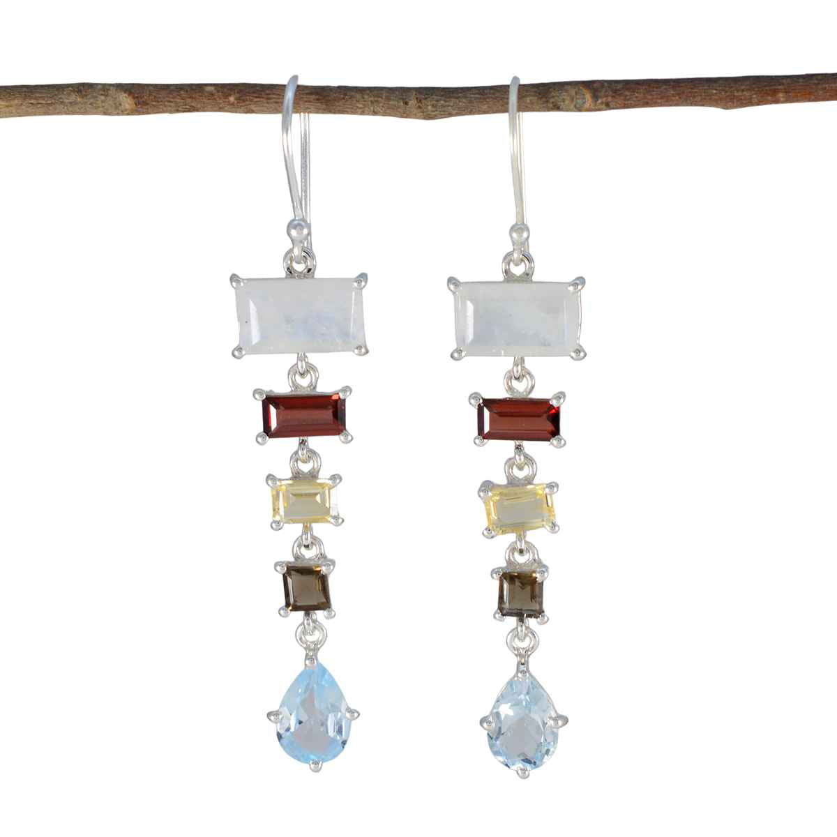 Yasmin multicolor Edgy Penta Dangle Earring Multi multicolor Dangle