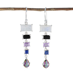 Yasmine multicolor Edgy Penta Dangle Earring Multi multicolor Dangle