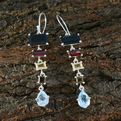 Zoe multicolor Edgy Penta Dangle Earring