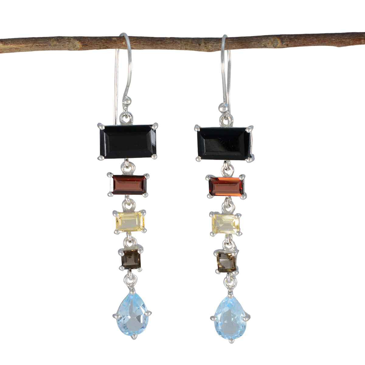 Zoe multicolor Edgy Penta Dangle Earring Multi multicolor Dangle