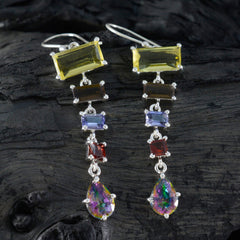 Zoey multicolor Edgy Penta Dangle Earring