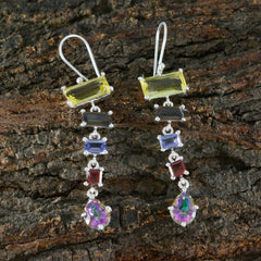 Zoey multicolor Edgy Penta Dangle Earring