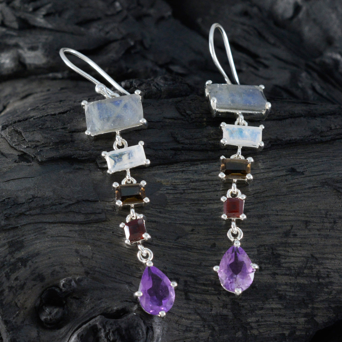 Aiko multicolor Edgy Penta Dangle Earring