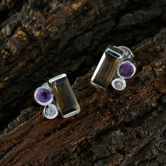 Milagros multicolor Dainty Trilogy Stud Earring