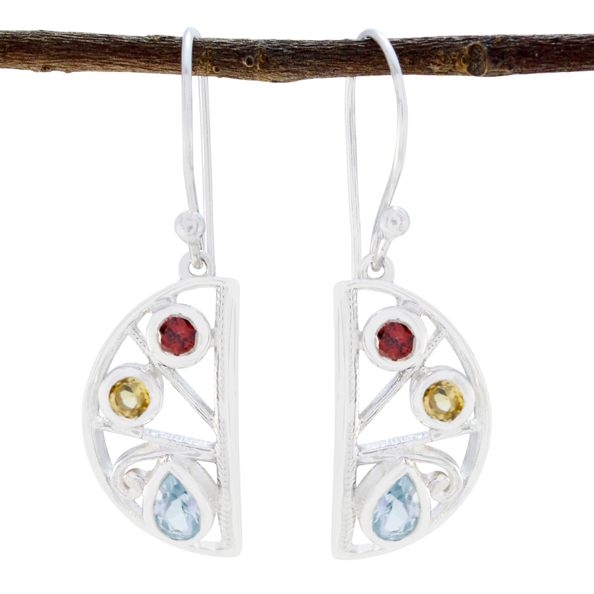 Zoe multicolor Minimal multiple Dangle Earring Multi multicolor Dangle