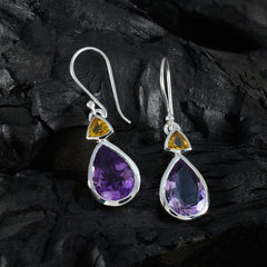 Bruna multicolor Slim Toi et Moi Dangle Earring