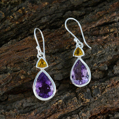 Bruna multicolor Slim Toi et Moi Dangle Earring