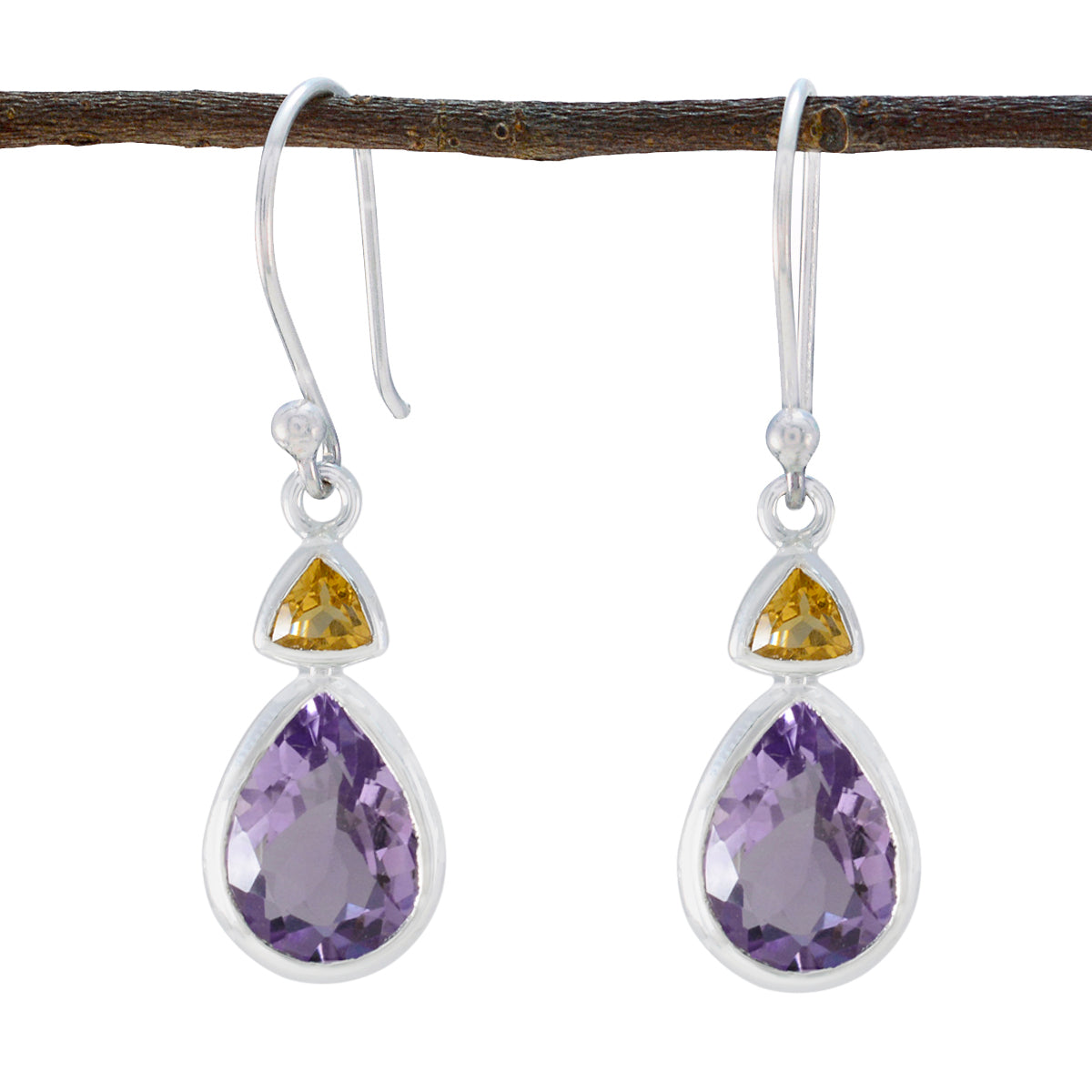 Bruna multicolor Slim Toi et Moi Dangle Earring Multi multicolor Dangle