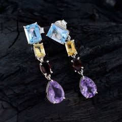 Luisa multicolor Slim quarter Stud Earring