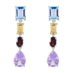 Luisa multicolor Slim quarter Stud Earring Multi multicolor Stud