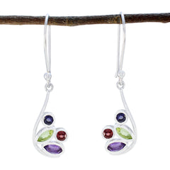 Abigail multicolor Dainty quarter Dangle Earring Multi multicolor Dangle