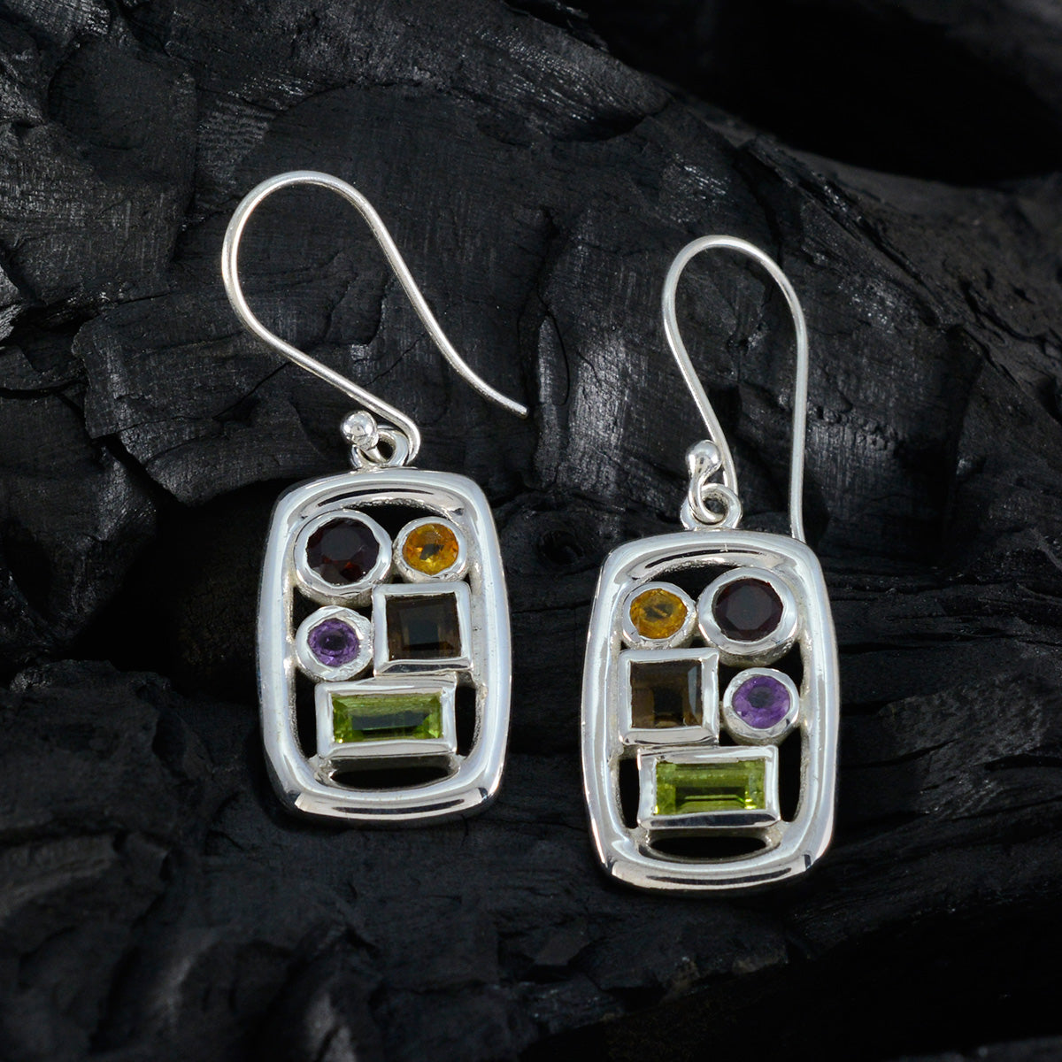 Elena multicolor Mid weight Penta Dangle Earring